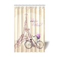 thumbnail image 1 of ABPHQTO Cortina de ducha de la Torre Eiffel de París Cortina de ducha impermeable 120x180 cm, 1 of 2
