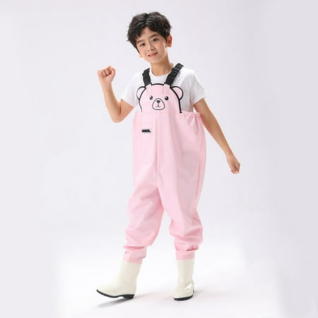 Kids Boys Girls Chest Waders Youth Fishing Waders Toddler Children Wader Water Proof Toddler Waders for Boys Girls 12-13