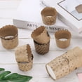 thumbnail image 4 of 50Pcs Paper Baking Cups Small Brown Kraft Paper Muffins Liners Cupcake Bulk Wrappers Plaid, 4 of 5