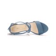 thumbnail image 5 of BLISSFUL STEP Outfit Women's Open Toe Cross Strap Mid Block Heel Sandals Haze Blue 7, 5 of 8