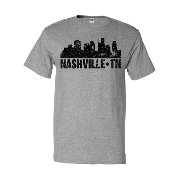 Inktastic Nashville Skyline Grunge T-Shirt