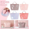 thumbnail image 7 of Striped Tote Bag for Women Large Work Totes Plaid Pool Handbag Letter Print Trendy Slouchy Beach Bag, 7 of 7