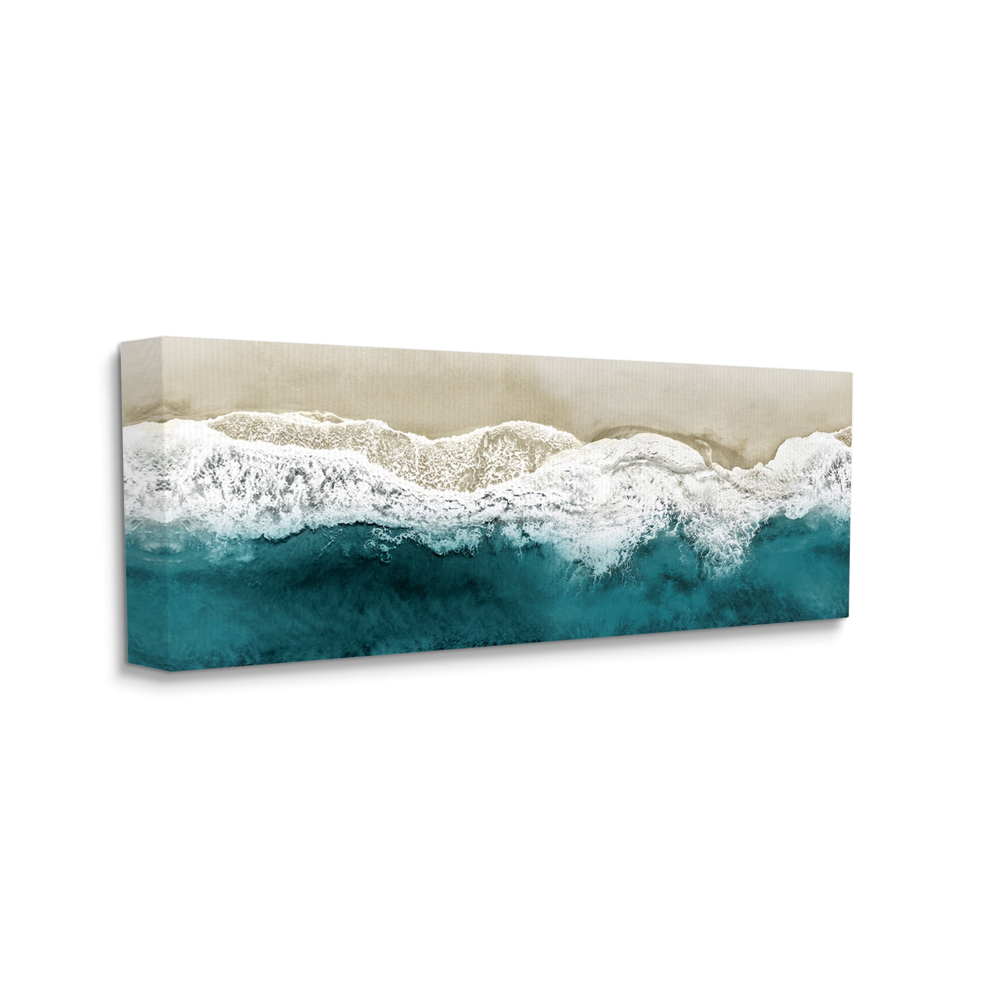 Stupell Industries Foamy Beach Coast Deep Blue Ocean Water, 24 x 10,Design by Maggie Olsen