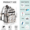 thumbnail image 6 of Chihuahua and Footprints Backpack for School,Cute School Bag,Schoolbag with Adjustable Shoulder Straps & Padded Back,15.25"x11.5"x5.25", 6 of 6