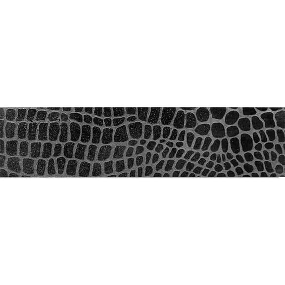 Artisana 3x12 in. Eastern Black Textured Etched Reptille Elongated Subway Wall and Floor Tile (5 sq ft/case, 20-Pack)