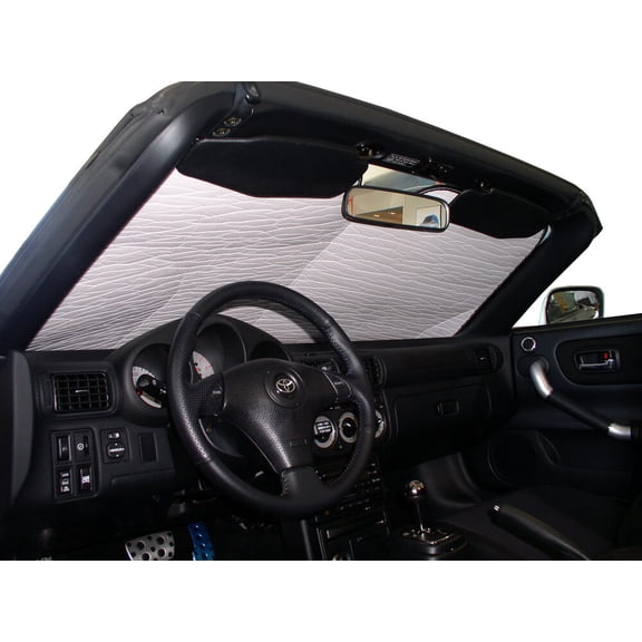HeatShield, The Original Windshield Sun Shade, Custom-Fit for Toyota MR2 Spyder Convertible 2000, 2001, 2002, 2003, 2004, 2005, 2006, Silver Series