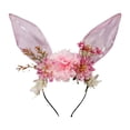 thumbnail image 3 of CoreLiving Shiny Glitter Bunny Ears Hair Accessories with Colored Ribbon Non Slip Headband for Women Easter Bunny Costume Theme Decoration, 3 of 7