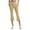 Khaki, variant on AGWOLF Pull On Capris for Women Dressy Casual Summer Stretch High Waist Tummy Control Flare Yoga Pants with Pockets Bell Bottom Leggings