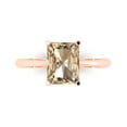 thumbnail image 2 of 2.5ct radiant cut yellow moissanite 14k rose gold Bridal Wedding Engagement Promise Anniversary Ring for Women size 4.75, 2 of 7