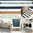thumbnail image 6 of Ayprnig Beige and Blue Stripes Rug Entry Rug, Front Door Mat, Small Washable Indoor Outdoor Mats, Non-Slip, Doormats for Front Porch, Kitchen, Farmhouse, Living Room, Entryway Decor 35.4 x 23.6 Inch, 6 of 9