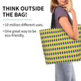 thumbnail image 2 of Disketp Mardi Gras Purple Yellow Plaid Bolsa Tote Estampada para Mujer, Bolso de Hombro y de Mano para Compras y Viajes, 2 of 8