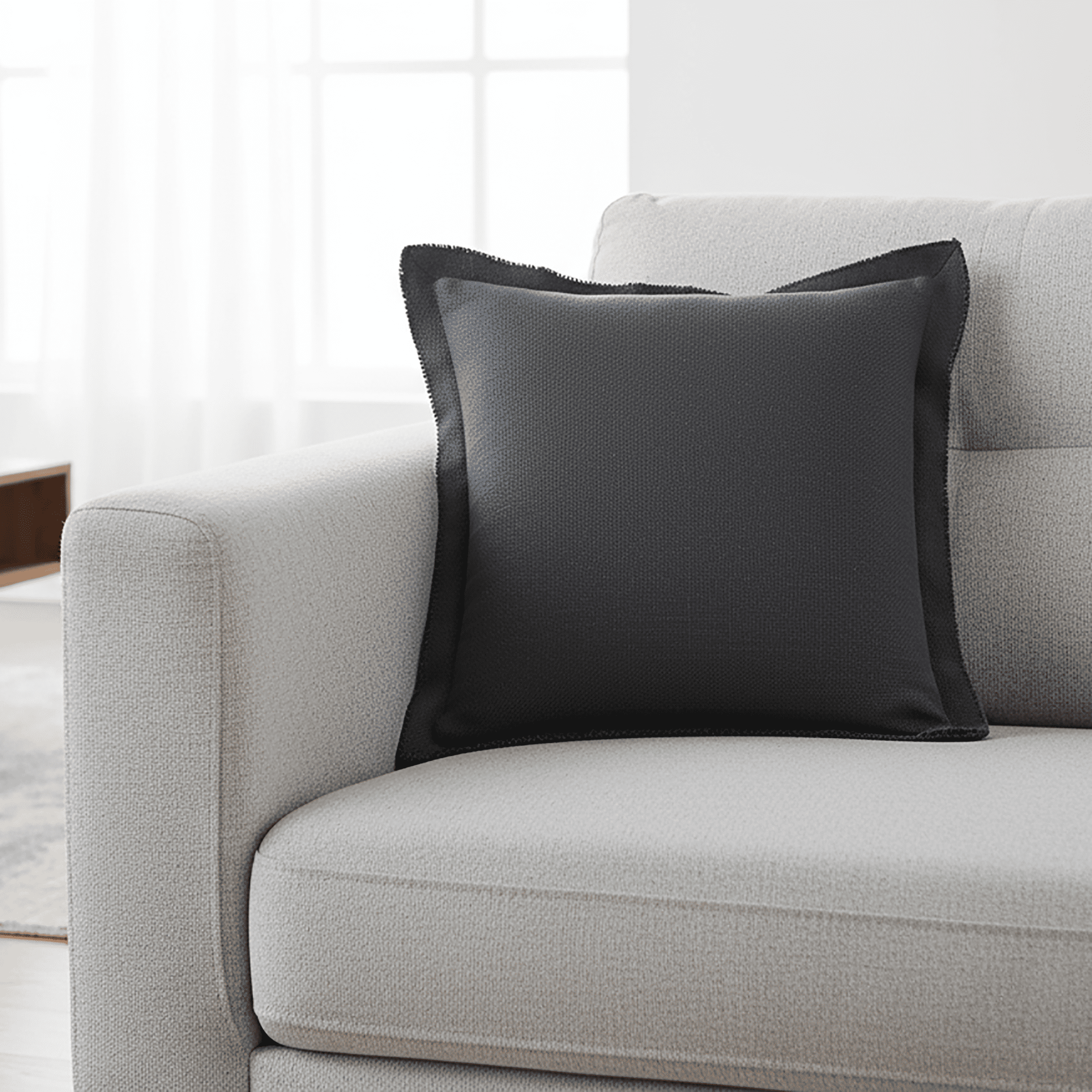 Better Homes & Gardens 20" x 20" Blake Bi-Flange Throw Pillow Cover, Grey Shadow