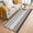 Orange, variant on Blue Brown Stripes 2'x3' Washable Rug, Abstract Geometric Spring Flowers Country Non-Slip Soft Doormat Area Rugs for Entrance Bathroom Bedsides, Carpet for Kitchen Bedroom, Entryway Floor Mat