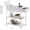 White, variant on YN Narrow Side Table with Charging Station, Couch Side Table for Living Room, Narrow End Table for Bedroom with Fabric Drawer, USB Ports and Power Outlets, Samll Nightstand Tables, White