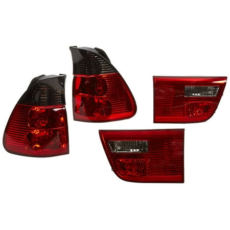 - Spec-D Tuning LT-X500RG-APC Bmw X5 E35 4.4I 3.0I 4.6I 4 Door, Red Smoked Lens 4 Pcs Tail Lights