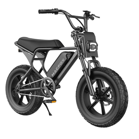MACFOX M16 Teen Electric Bike, 500W Motor, 20 MPH Top Speed, 25-Mile Range, 16"x4.0" Fat Tires, Removable 48V/1.4Ah Battery, Fits Riders 4'2" to 5'0"