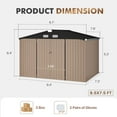 thumbnail image 4 of Cloudwell Remise 10 X 8 Pi avec Plancher, Acier Galvanisé Robuste, Remise de Rangement Extérieure, 4 of 5