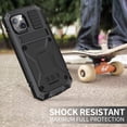 thumbnail image 6 of K-Lion for iPhone 14 Plus 6.7 Inch 2022, Wireless Charging Heavy Duty Armor Shockproof Dustproof Anti-fingerprint Full Body Protection with Hang Rope Kickstand Screen Protector Case,Black, 6 of 7