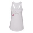 thumbnail image 2 of Wild Bobby Strong Joshua 1:9 Breast Cancer Breast Cancer Awareness Women Racerback Tank Top, White, Medium, 2 of 6