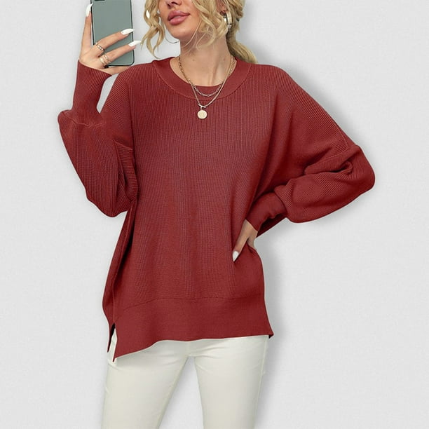 Sueter rojo tejido mujer sale