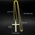 thumbnail image 3 of Trendy Cross Rhinestone Pendant Necklace For Women Men 14K Yellow Gold Religion Catholic Chain Jewelry Gifts, 3 of 8