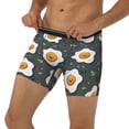 thumbnail image 3 of Cauagu Cute Poached Eggs Print Men's Boxer Briefs, Funny & Cute Underwear Elastic Waistband Briefs Ideal Gift for Men,1-Pack, 3 of 7