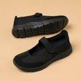 thumbnail image 3 of YOURDIARY Womens Mary Jane Walking Shoes Breathable Mesh Hook and Loop Non-Slip Casual Sneakers, 3 of 7