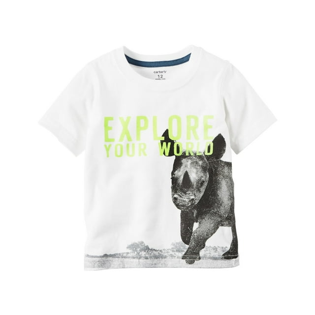 Carter's T-shirt Graphique « Explore Ton Monde » pour Petits Garçons, 4 Enfants