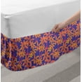 thumbnail image 2 of Island Bed Skirt, Pastel Hawaiian Coconut Palm Tree Jungle Rainforest Aloha Hawaiian, Elastic Bedskirt Dust Ruffle Wrap Around for Bedding Decor, 4 Sizes, Blue Violet Apricot and Pink, by Ambesonne, 2 of 2
