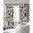 thumbnail image 4 of Coffee Beans Blackout Curtains for Bedroom Living Room Darkening Curtains 96 Inches Long Funny Cartoon Brown Cake Hot Chocolate Cup Window Curtain 2 Panels Set Window Treatment Grommet Drapes 52"x96", 4 of 9