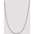 thumbnail image 5 of Sterling Silver 4.5mm Semi-Solid Flat Curb Chain (24 X 4.5) Made In Italy qlfb100-24, 5 of 5