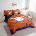thumbnail image 2 of Erosebridal Sports City Twin Bedding Sets 7-Piece, Baseball Bedding Comforter Set, Chocolate Navy, 2 of 7
