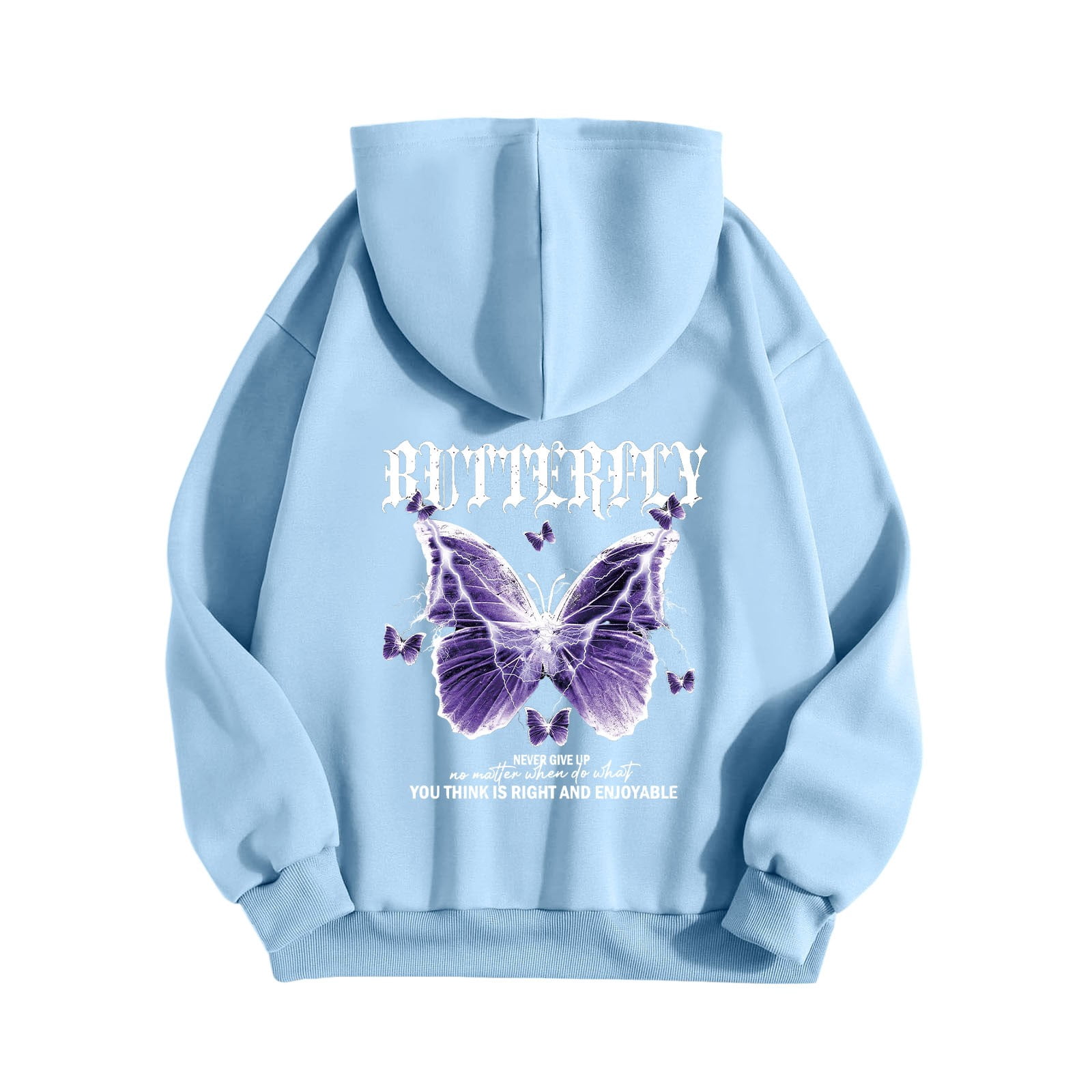 Women Fashion Casual Loose Print Long Sleeve Hoodie Sports Hoodie