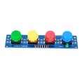 thumbnail image 2 of 4 Buttons Keyboard Module with Hat Keypad, 3.3-5V Digital Output Keypad Module for ARM Raspberry Pi Arduino (Mix Color), 2 of 14