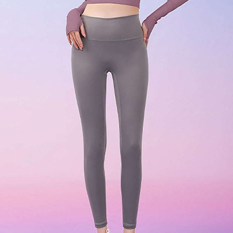 HHF Yoga Pants & Mats Women Yoga Pants, Buttery Soft 4 Way Stretch Workout  Leggings (Color : Black Grey, Size : M)