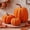 Orange, variant on Velvet Pumpkin Decor Set 3D Rustic Fall Faux Foam Pumpkin Tabletop Decor Flocked Autumn Centerpiece Mantel Decoration for Halloween Harvest Home Kitchen