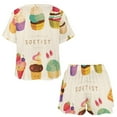 thumbnail image 3 of Cartoon Cake 2 Pack Women’s Pajama Set Print Sleepwear And Shorts Y2k Loungewear Sets S-5XL, 3 of 7