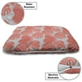 thumbnail image 3 of Tropical Pet Bed, Print of Big Monstera Leaves Hawaiian Summer Plantation Exotic Feels, Resistant Pad for Dogs and Cats Cushion with Removable Cover, 24" x 39", Pale Grey and Salmon, by Ambesonne, 3 of 4