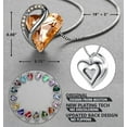 thumbnail image 3 of Leafael Necklaces for Women, Infinity Love Heart Pendant with Calcite Orange Healing Stone Crystal for Creativity, Jewelry Gifts for Wife, Silver Plated 18 + 2 inch Chain, Necklaces for Mom Girls Her, 3 of 6