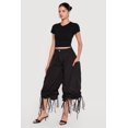 thumbnail image 4 of Women's Tie Hem Parachute Baggy Pants, 4 of 8