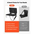 thumbnail image 4 of Stadium Seat, Folding Bleacher Chair with Back Support and Thick Cushion, Padded Stadium Seat for Bleacher Includes Shoulder Strap, Hooks, Cup Holder, Lycra Material, Side Pocket, PP Material, 4 of 7