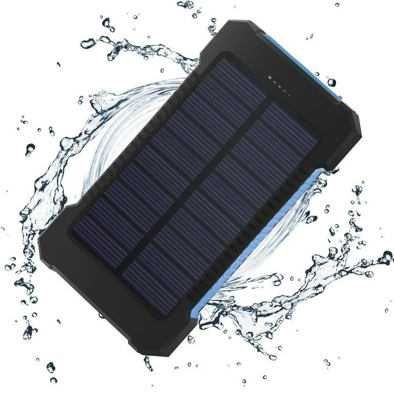 Solar Power Bank 300000mAh Portable External Battery Charger For Mobile  Phone Red