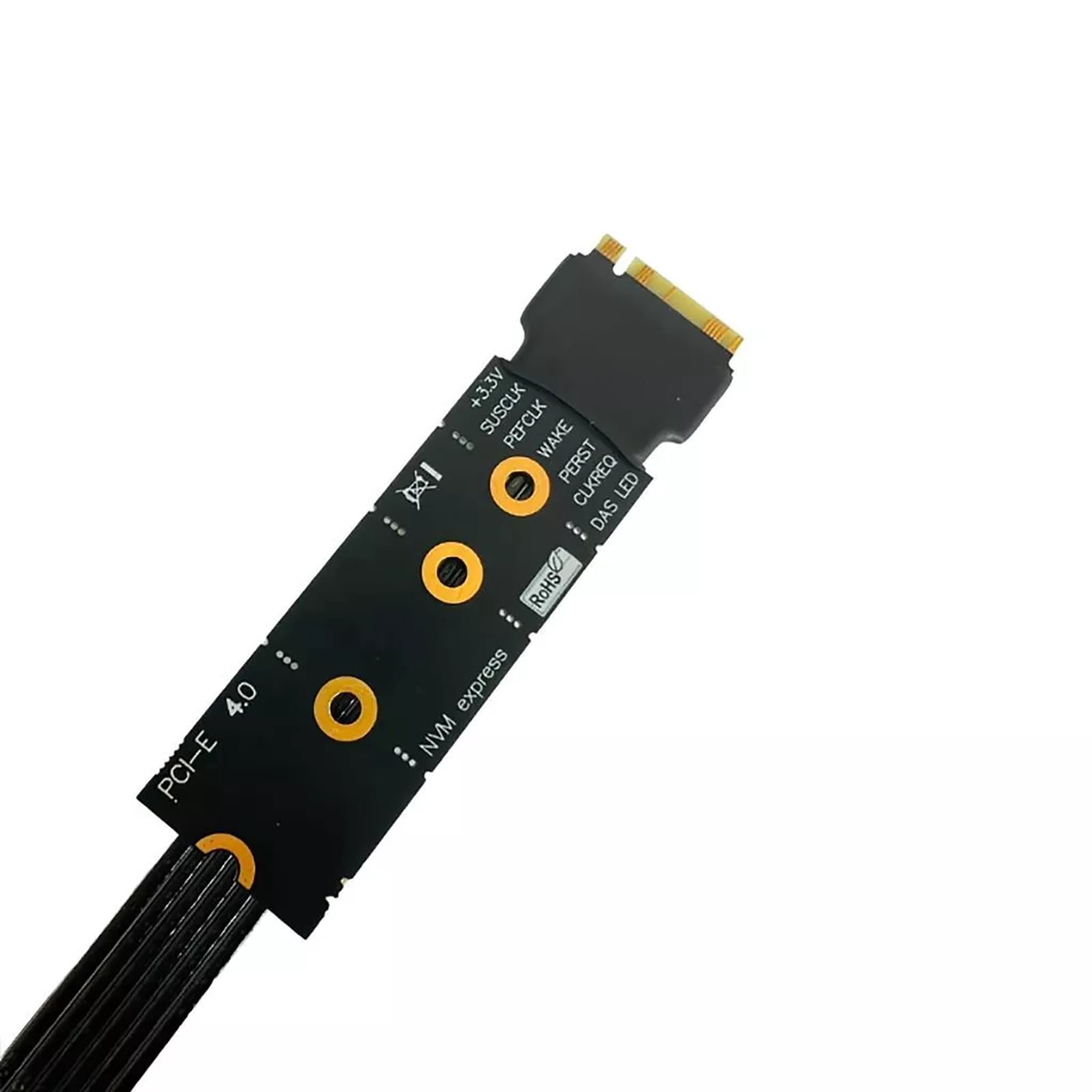 Gen 4 M.2 NVMe PCIe Adapter Cable Silver-Plated Shielded Cable, SATA Adapter and Power Cable Included CPUs Motherboards
