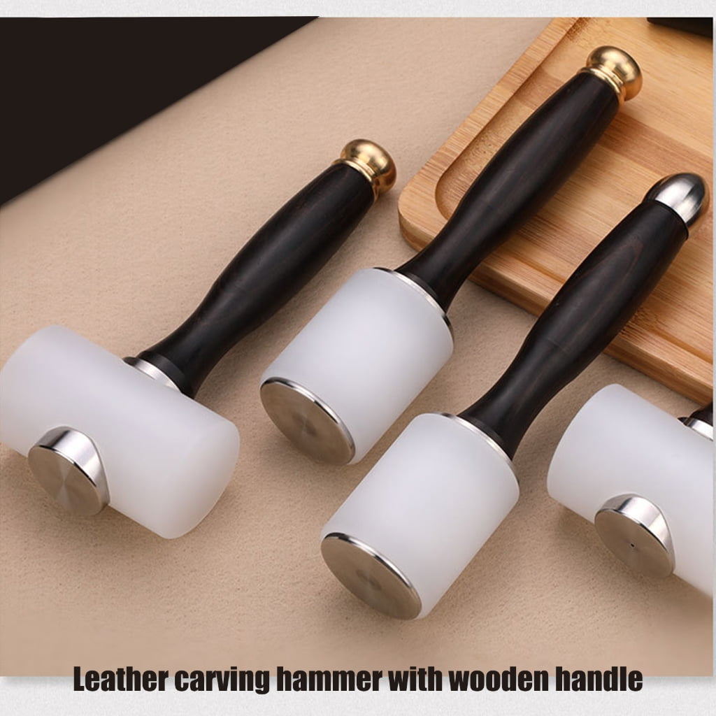 ZPAQI Wood Handle T-Shape Hammer Leather Carving Hammer for Craft Enthusiasts