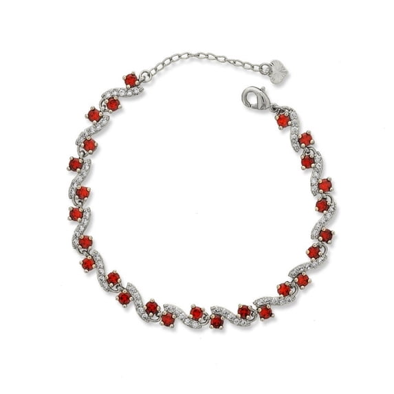 Kaash Customs Silver Plated Round Shape Foot Jewelry Adjustable CZ Summer Anklet Bracelet Best Christmas and Weddings Gift for Her