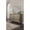 thumbnail image 2 of Formal Traditional Grey Finish 4pc Bedroom Furniture Queen Size Bed Dresser Mirror Nightstand Sleigh Bed Upholstered HB, 2 of 9