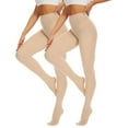 thumbnail image 4 of Gibobby Leggings deportivos mujer Medias con base para mujer 80, suaves, opacas, de color sólido(Beige,Talla única), 4 of 5