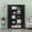 Black, variant on High Storage Cabinet with 2 Doors and 4 Partitions to Separate 5 Storage Spaces, Home/ Office Design