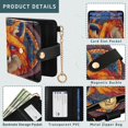 thumbnail image 5 of Small Wallet For Women Bifold Leather Pocket Coin Credit Card Holder With RFID Blocking Colorful Fox Face, 5 of 6