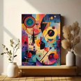 thumbnail image 6 of Abstract Geometric Circles Lines Canvas Print，Living Room Hotel Lobby Decor, 6 of 8